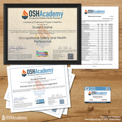 OSHAcademy Original Certificate package image.