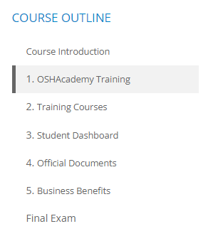 Image of a sample course outline.