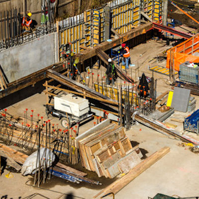 Image of workers on a construction site