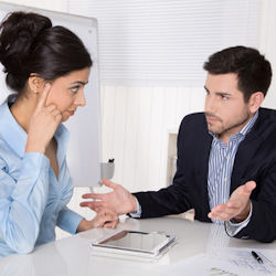 Image showing two employees in discussion