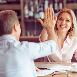 Manager recognizing employee immediately for safety behavior.