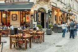 outdoor seating at a restaurant