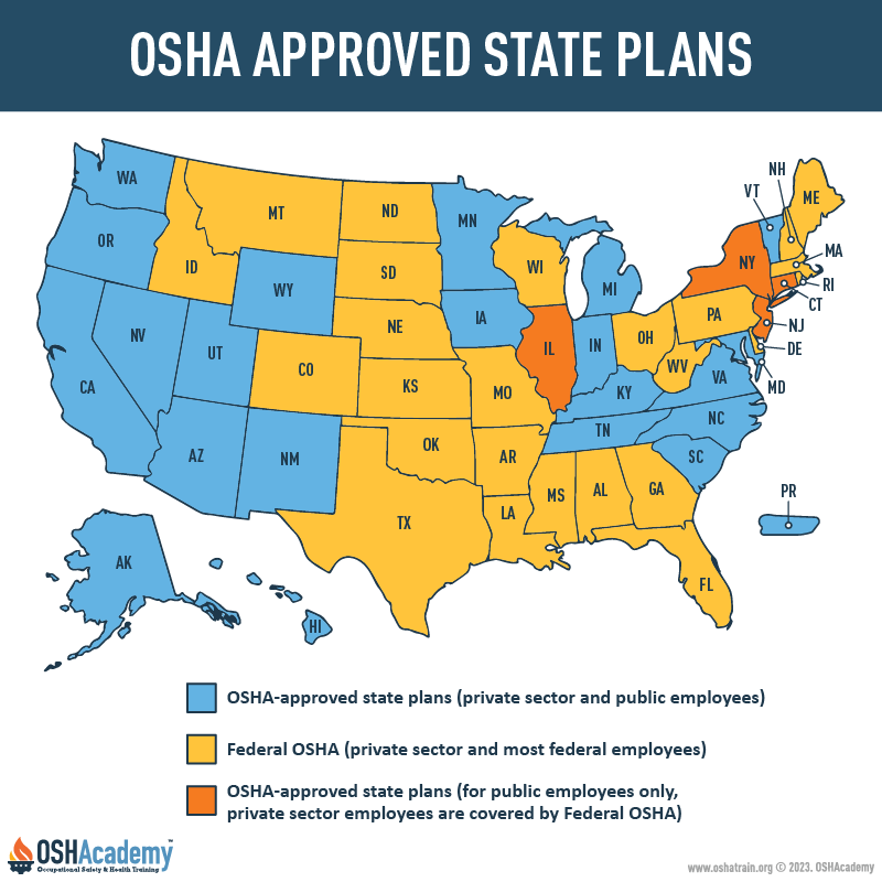 Graphic of OSHAApproved State Plans