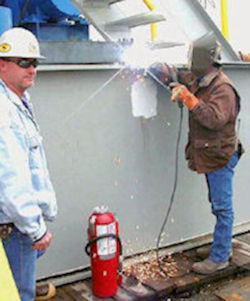 welder and another employee