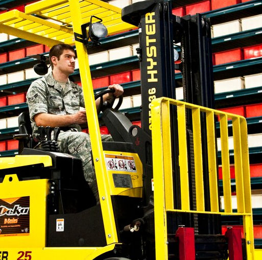 Forklift with safety components