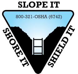 Sticker displaying slope shore shield