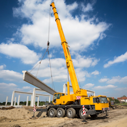 Tires on cranes must be in good condition and properly inflated.