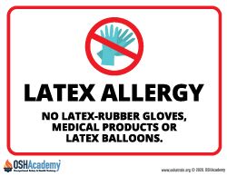 no latex sign