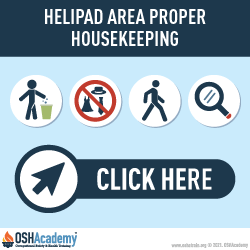 helipad area housekeeping infographic