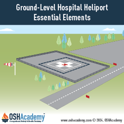 Sketch of heliport essential areas