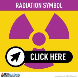 The standard symbol for radiation warning