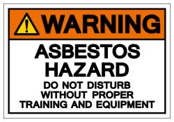 Asbestos warning sign