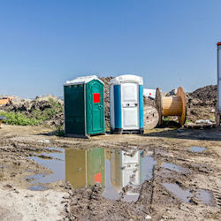 Portable Toilets on worksite