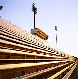 Empty outdoor bleachers