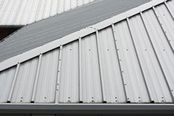 painted corrugated steel roof