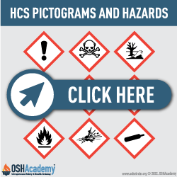 Infographic of standard HCS Hazard Communication System pictograms