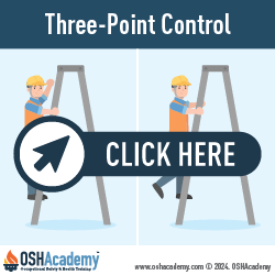 Infographic showing 3-Point Control for climbing ladders