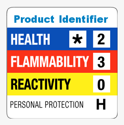 HMIS Hazardous Materials Information System sample label