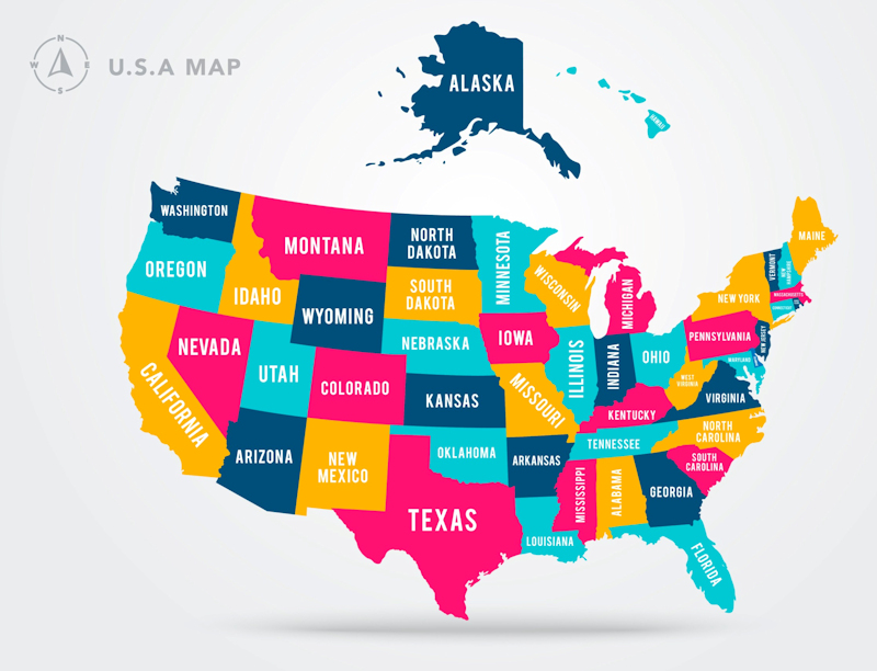 map of the U.S.