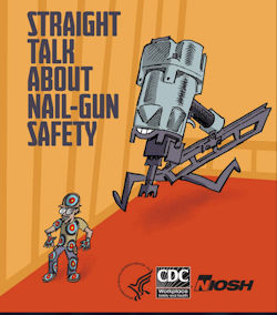 Cover of publication about straight talk about nail gun safety