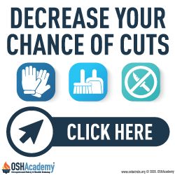 Infographic about preventing cuts.