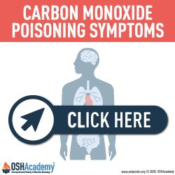 Infographic about carbon monoxide poisoning symptoms.