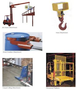 Examples of forklift attachments