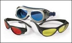 Three pairs of laser protective goggles