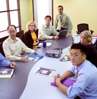 Image showing a group of managers in a meeting