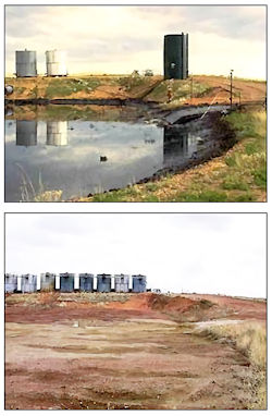 radioactive waste site before and after 