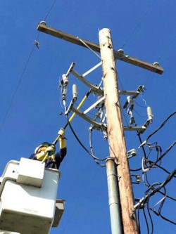 powerlines with extremely low frequency radiation