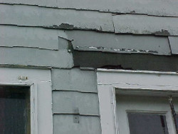 Asbestos discovered on outdoor house siding