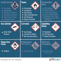 physical hazard pictograms inforgraphic