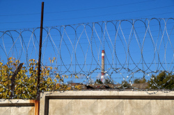 perimeter fence surrounding hazardous waste site