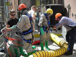 workers entering a confined space