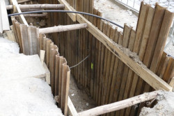 trench with shoring system