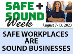 Image of a safe and sound at work poster