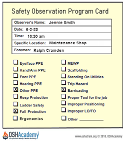 Observation Card