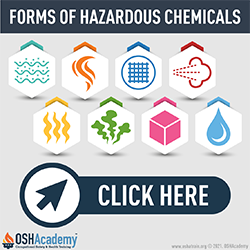 Infographic of forms of hazardous chemicals