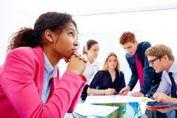 student not participating with classmates