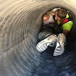 Practicing confined space rescue