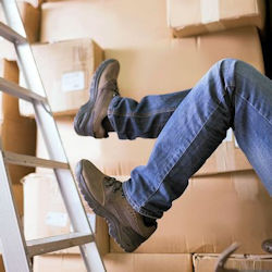 worker falling off ladder