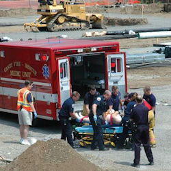 ambulance and patients