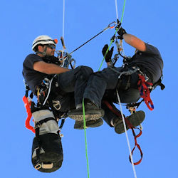 rescue training at elevation