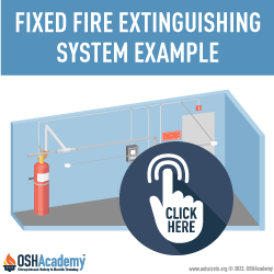 Infographic about fixed Fire Extinguishing System example.