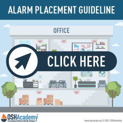 Infographic with Alarm Placement guidelines.