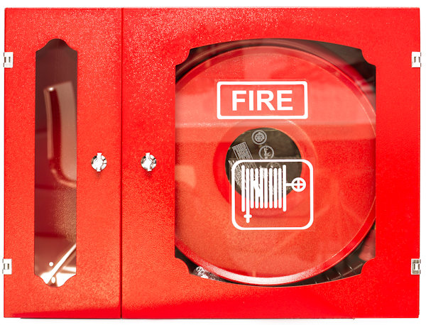 Wall mounted Fire Alarm for easy access.