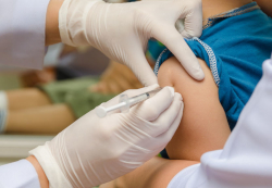 Patient receiving a vaccine