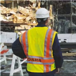 OSHA inspector conducting inspection