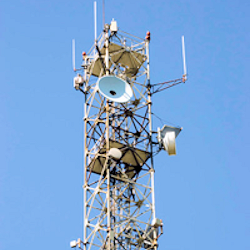 This outdoor tower emits non-ionizing radiation